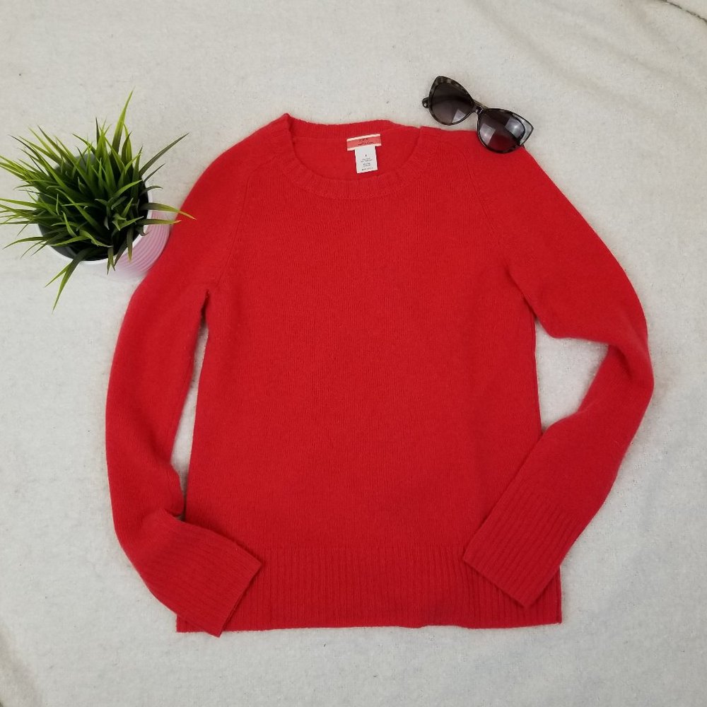 J. Crew Red Cashmere Sweater - Small